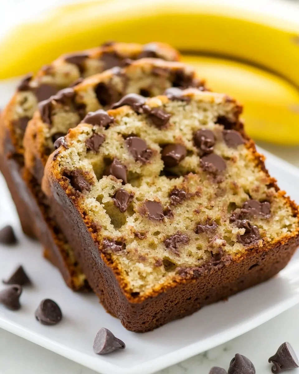 Classic One Bowl Chocolate Chip Banana Bread image
