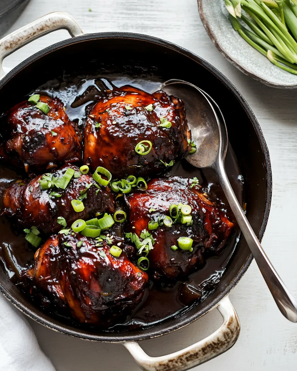 Healthy One Skillet Filipino Coconut Adobo Chicken. dish image