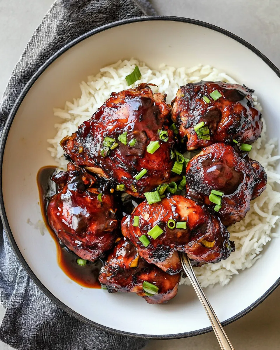 Homemade One Skillet Filipino Coconut Adobo Chicken. image