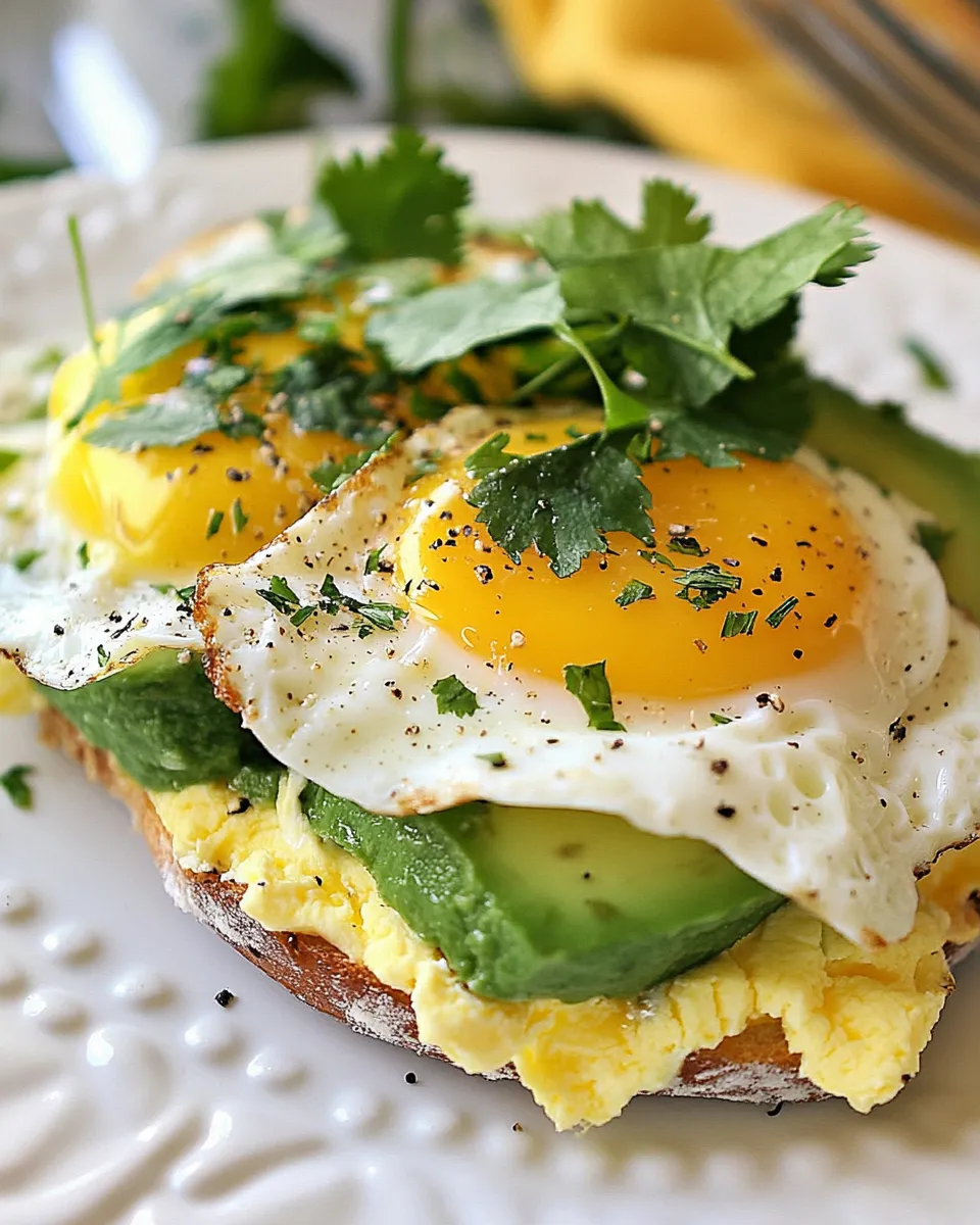 Easy Open Faced Egg and Avocado Sandwich recipe photo
