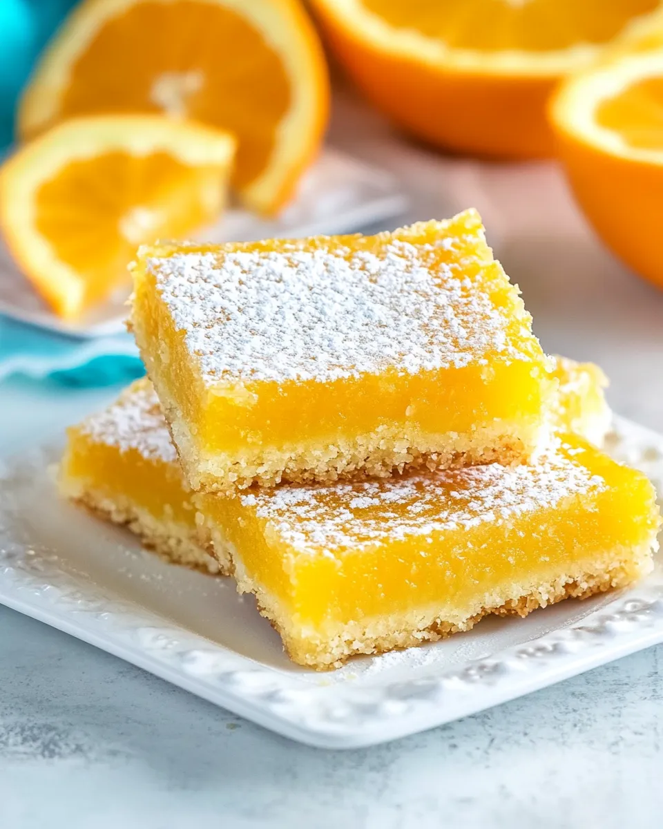 Delicious Orange Bars food shot