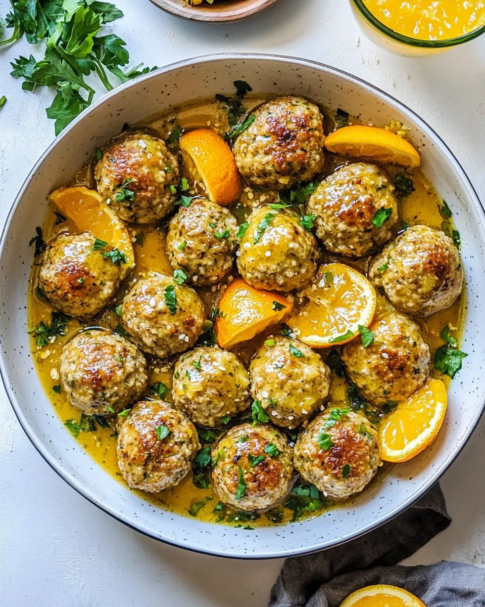 Easy Orange Whole30 Turkey Paleo Meatballs recipe photo