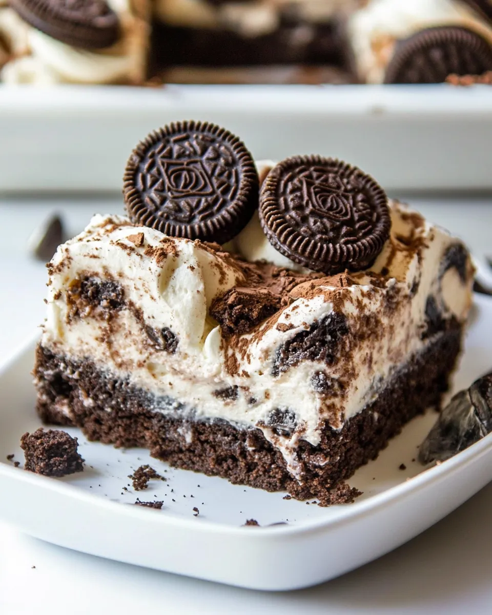 Homemade Oreo Brownie Lush photo