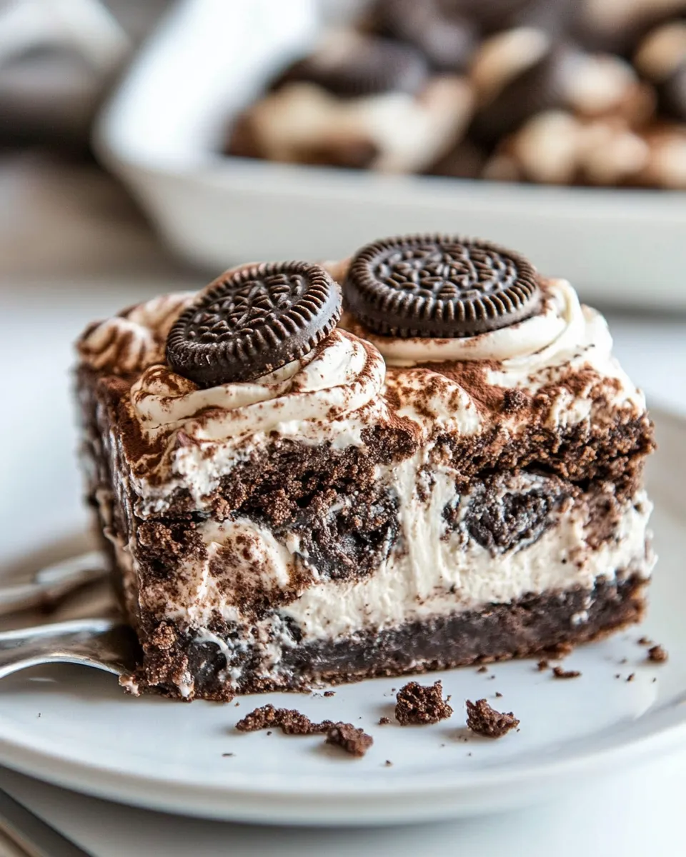 Easy Oreo Brownie Lush recipe photo