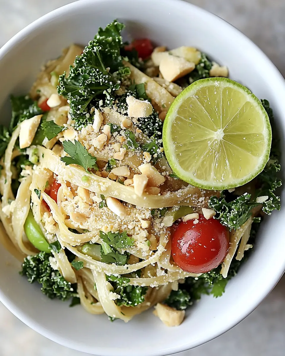 Delicious Pad Thai Kale Salad recipe photo