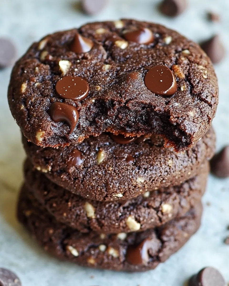 Best Paleo Double Chocolate Chip Cookies shot