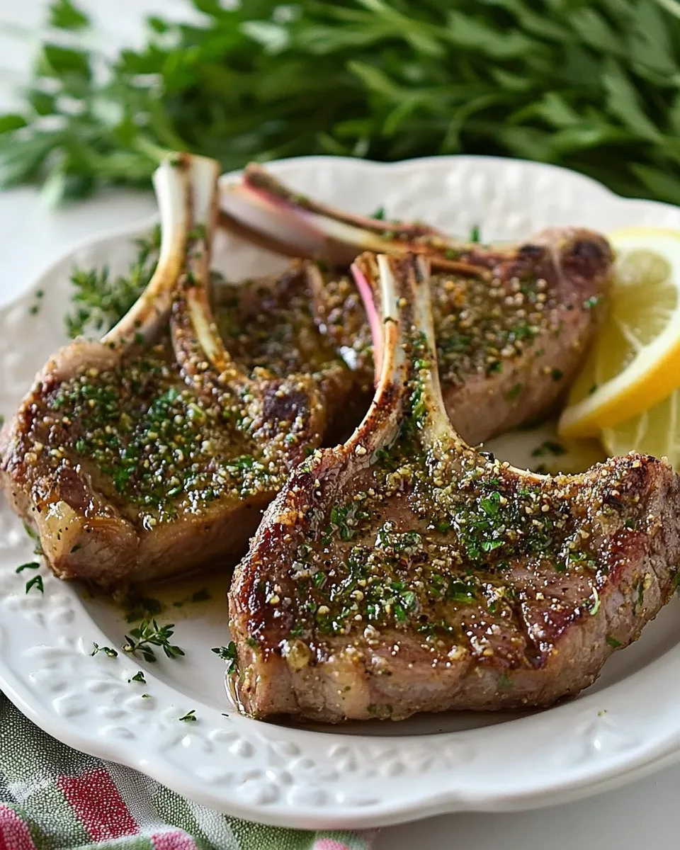 Easy Pan Seared Lamb Chops recipe photo
