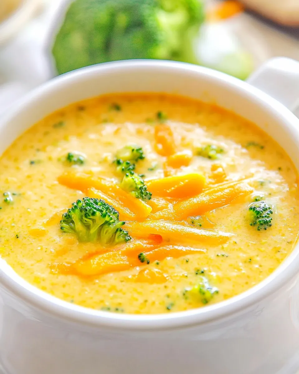 Delicious Panera Bread Broccoli Cheddar Soup shot