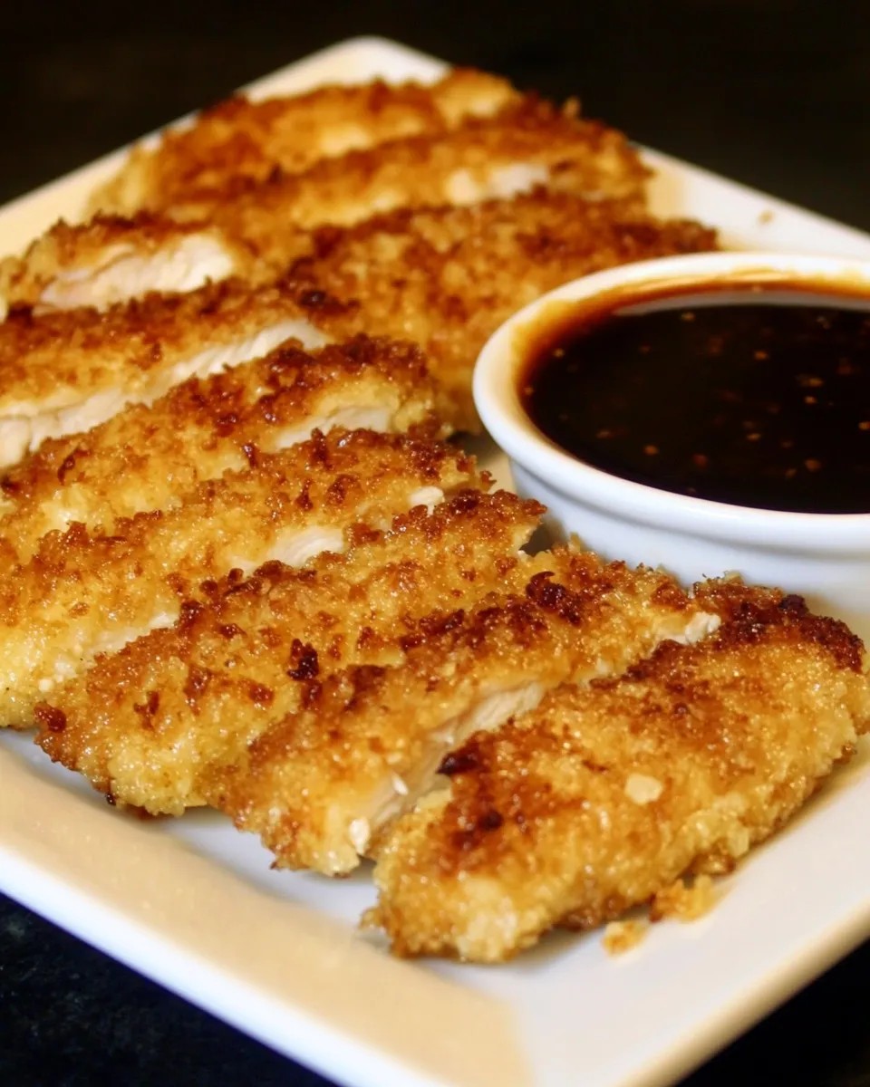 Easy Panko Chicken With Apricot Dipping Sauce photo