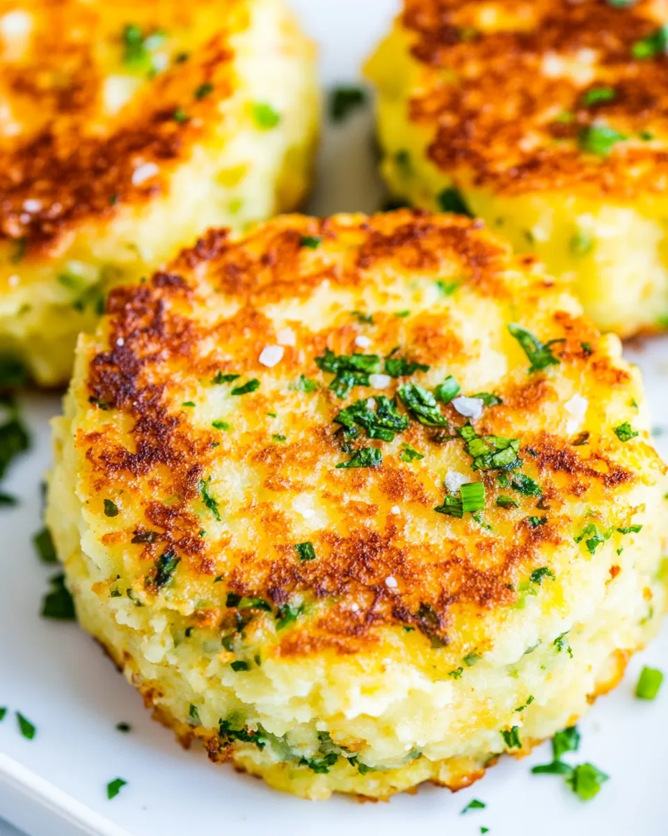 Easy Parmesan Mashed Potato Cakes recipe photo