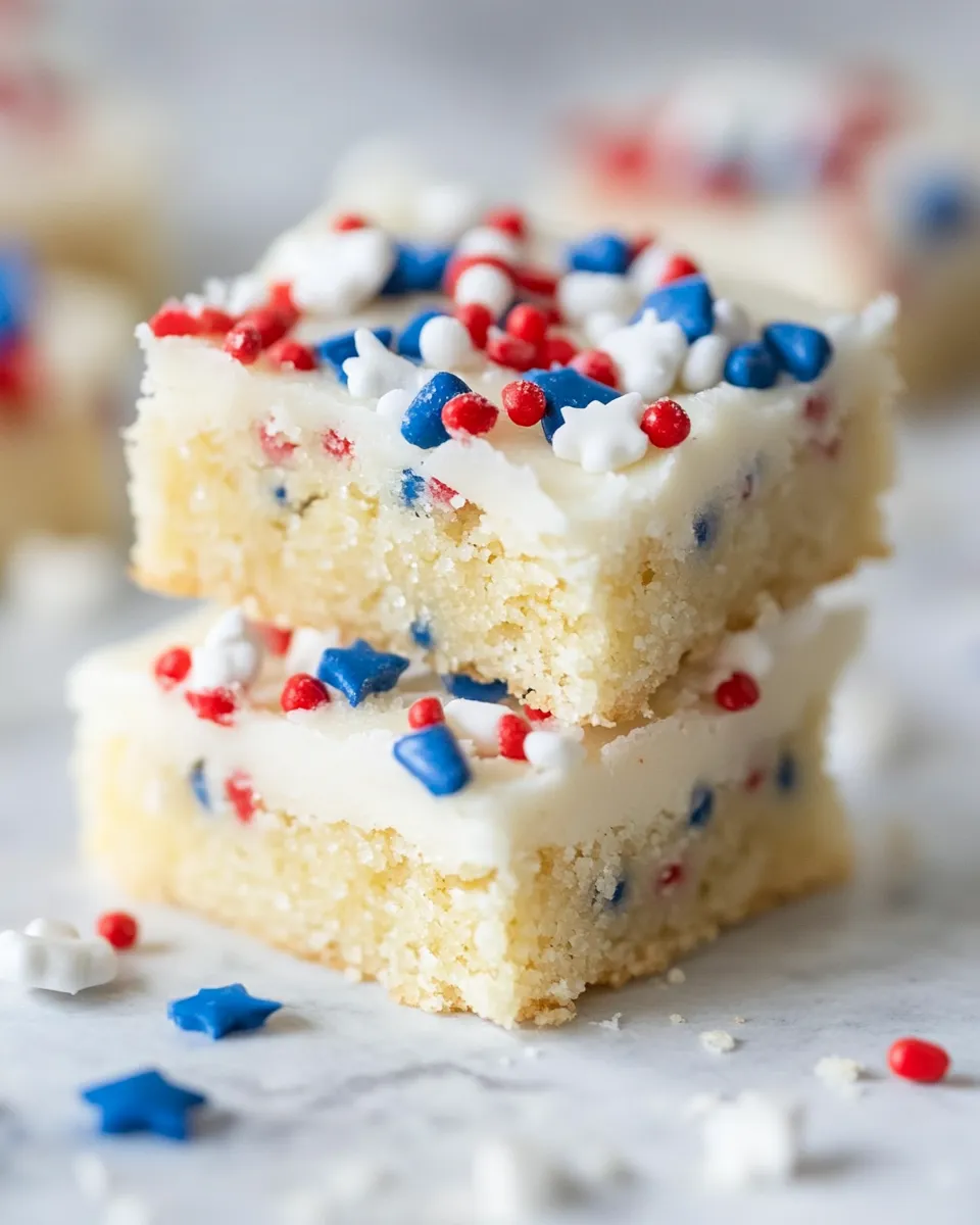 Homemade Patriotic Sugar Cookie Bars photo