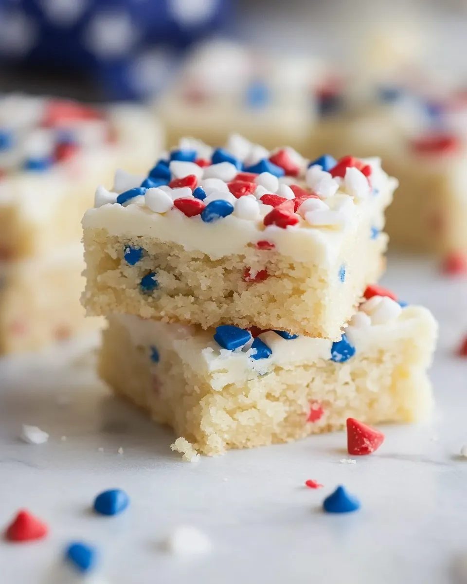 Easy Patriotic Sugar Cookie Bars image