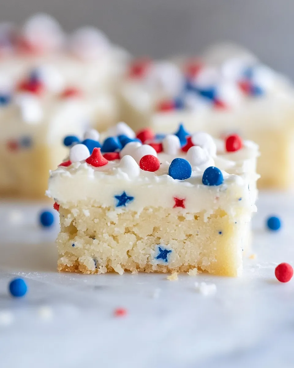 Delicious Patriotic Sugar Cookie Bars recipe photo