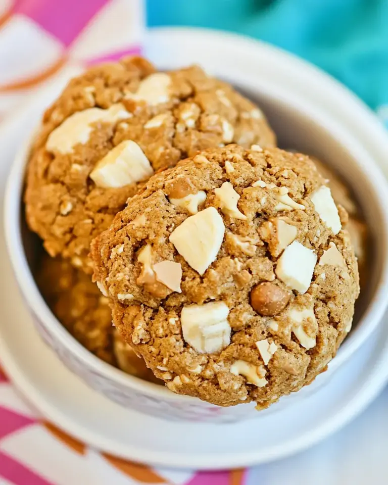 Homemade Peanut Butter, Banana & White Chocolate Breakfast Cookies photo