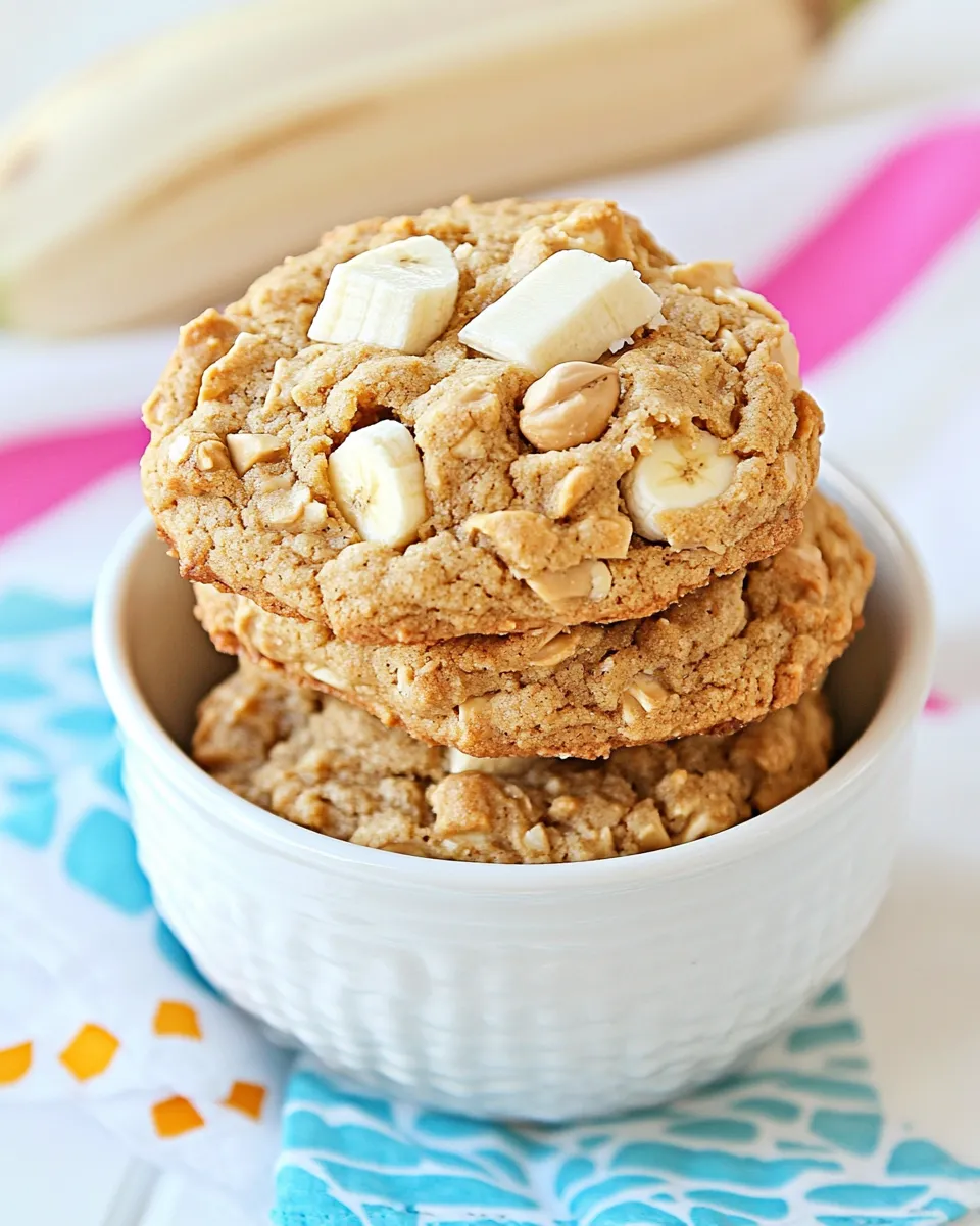 Easy Peanut Butter, Banana & White Chocolate Breakfast Cookies recipe photo
