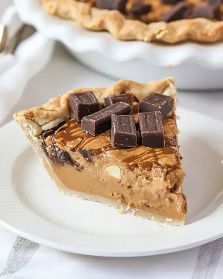 Homemade Peanut Butter Candy Bar Pie photo