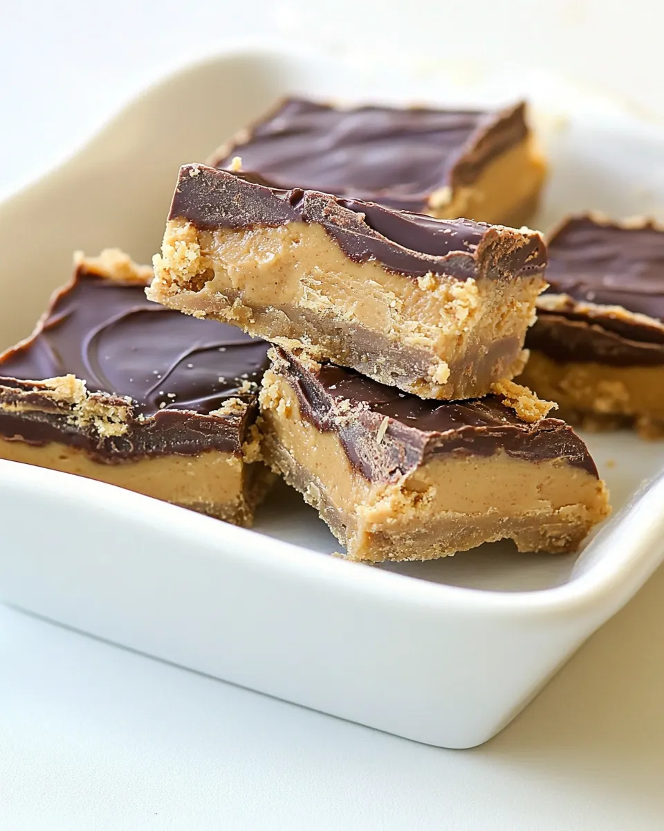 Easy Peanut Butter Chocolate Bars recipe photo