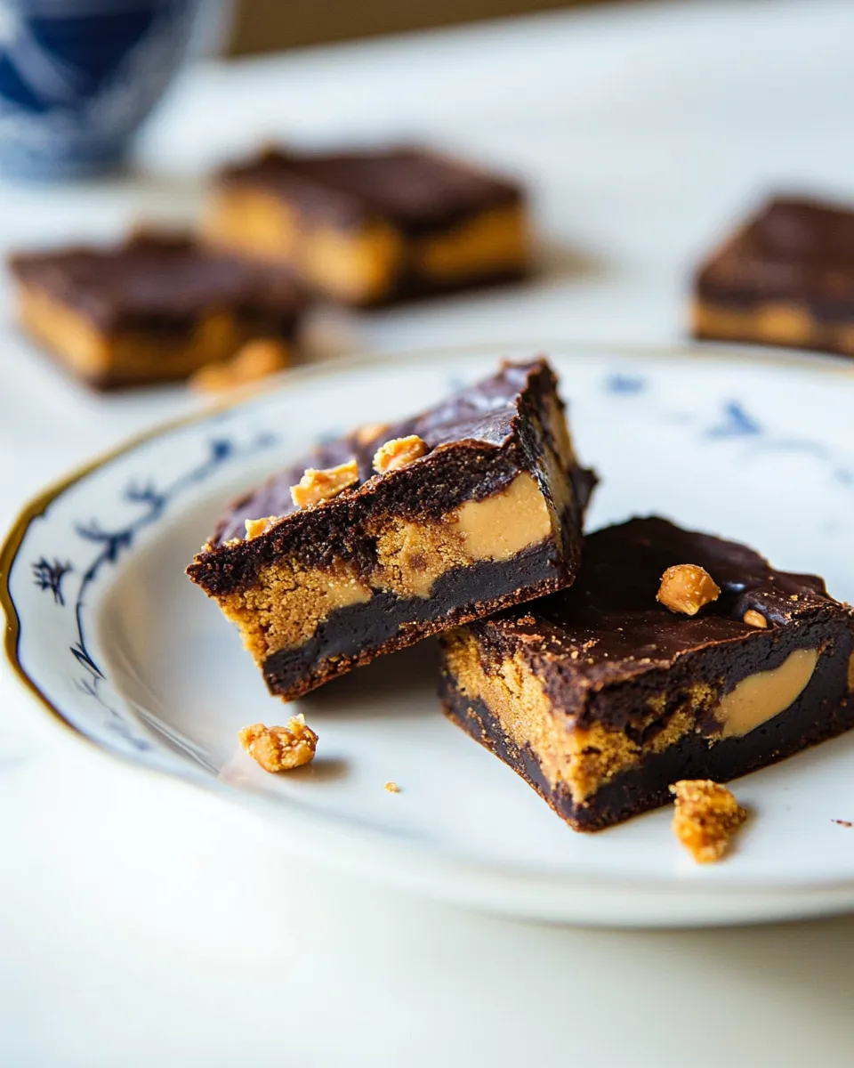 Delicious Peanut Butter Chocolate Brownie Bars image