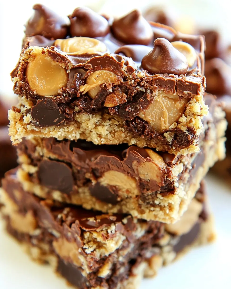 Classic Peanut Butter Chocolate Reese's Bars Recipe image