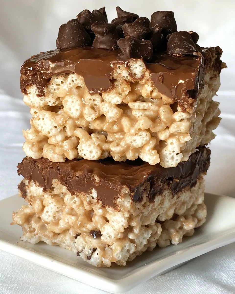 Delicious Peanut Butter Cup Rice Krispies Treats shot
