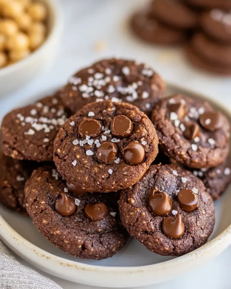 Homemade Peanut Butter Double Chocolate Chickpea Cookies photo