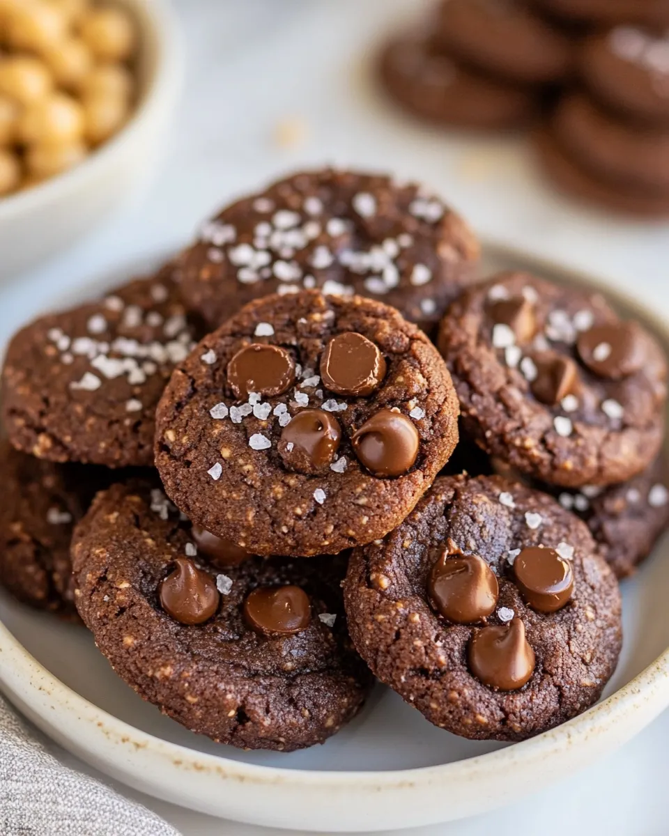 Homemade Peanut Butter Double Chocolate Chickpea Cookies photo