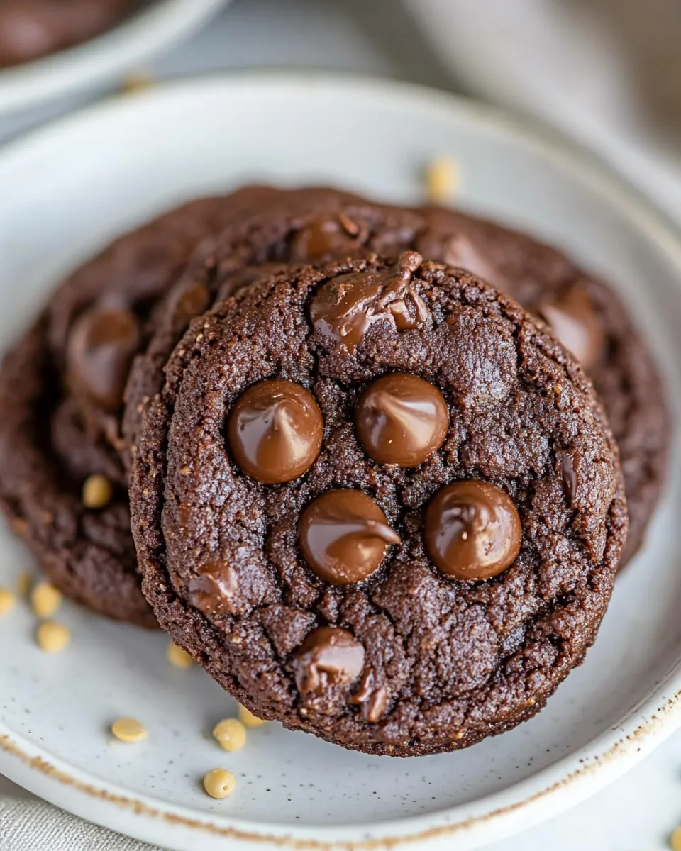 Best Peanut Butter Double Chocolate Chickpea Cookies dish photo