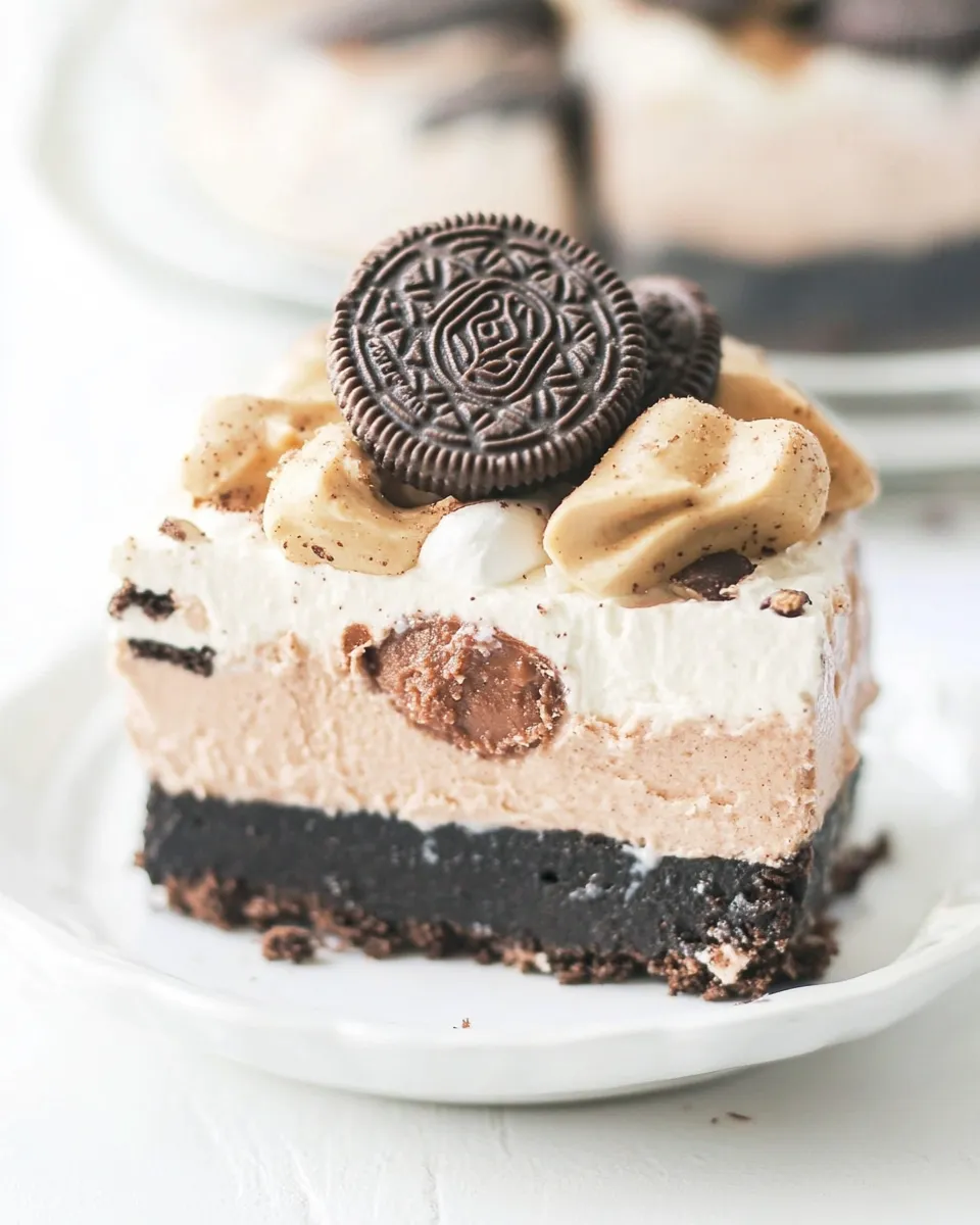 Tasty Peanut Butter Oreo Dessert (No-Bake) shot