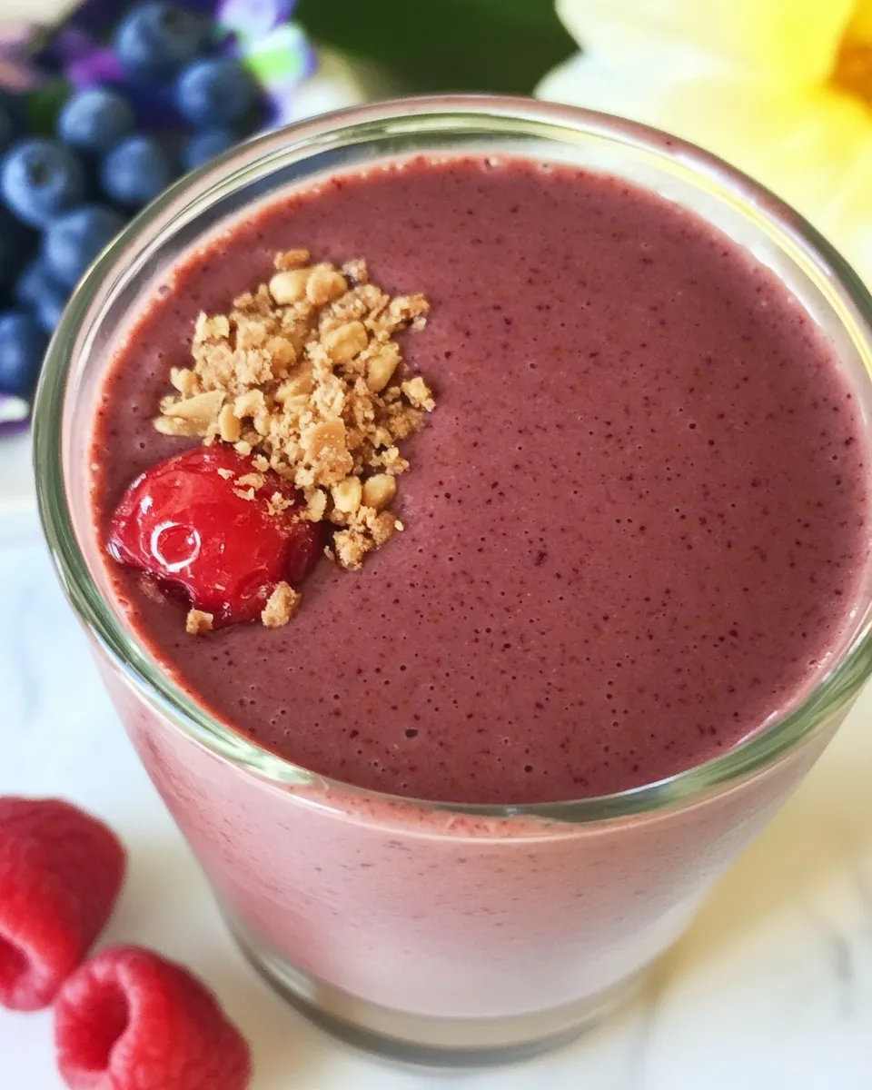 Homemade Peanut Butter and Jelly Smoothie recipe photo