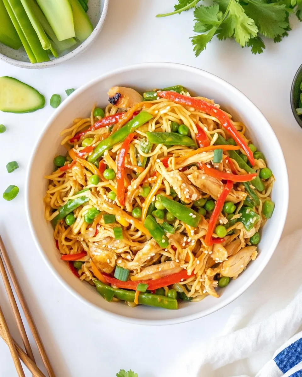 Homemade Peanut Chicken and Noodles photo