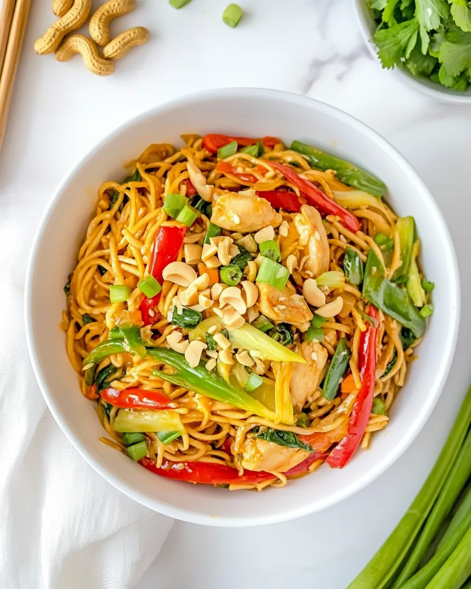 Classic Peanut Chicken and Noodles image