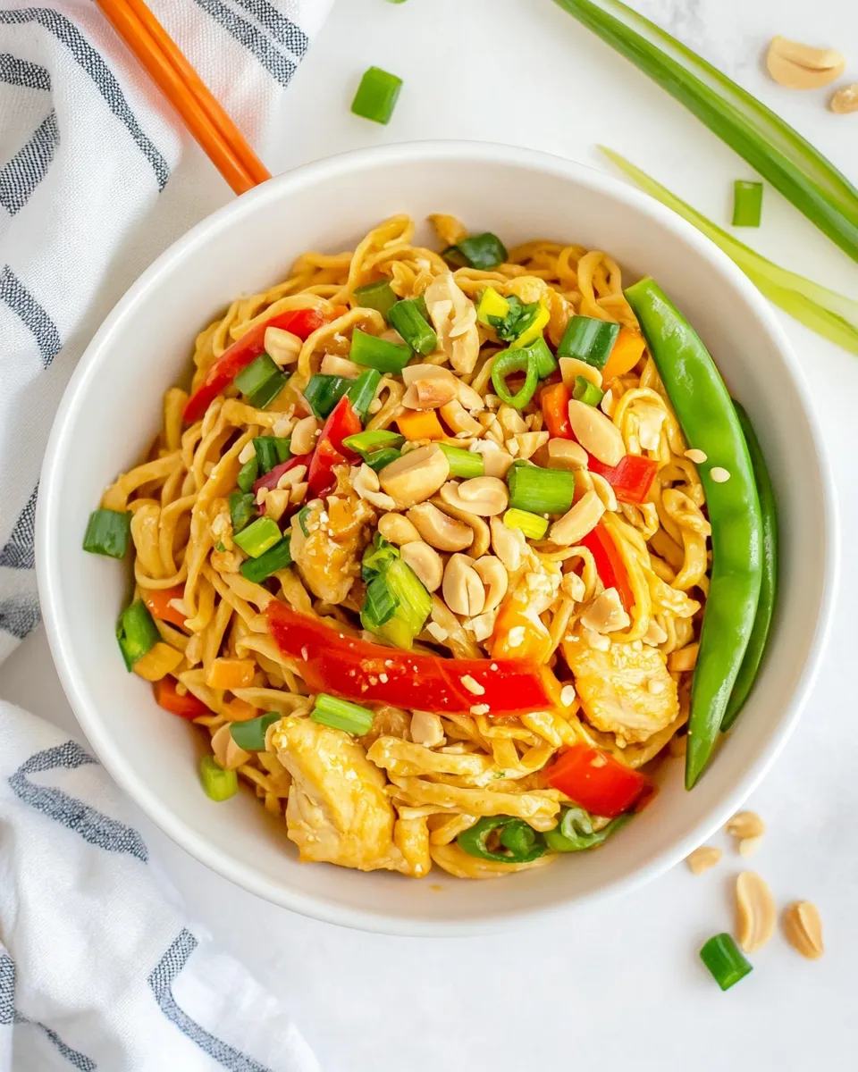 Easy Peanut Chicken and Noodles recipe photo