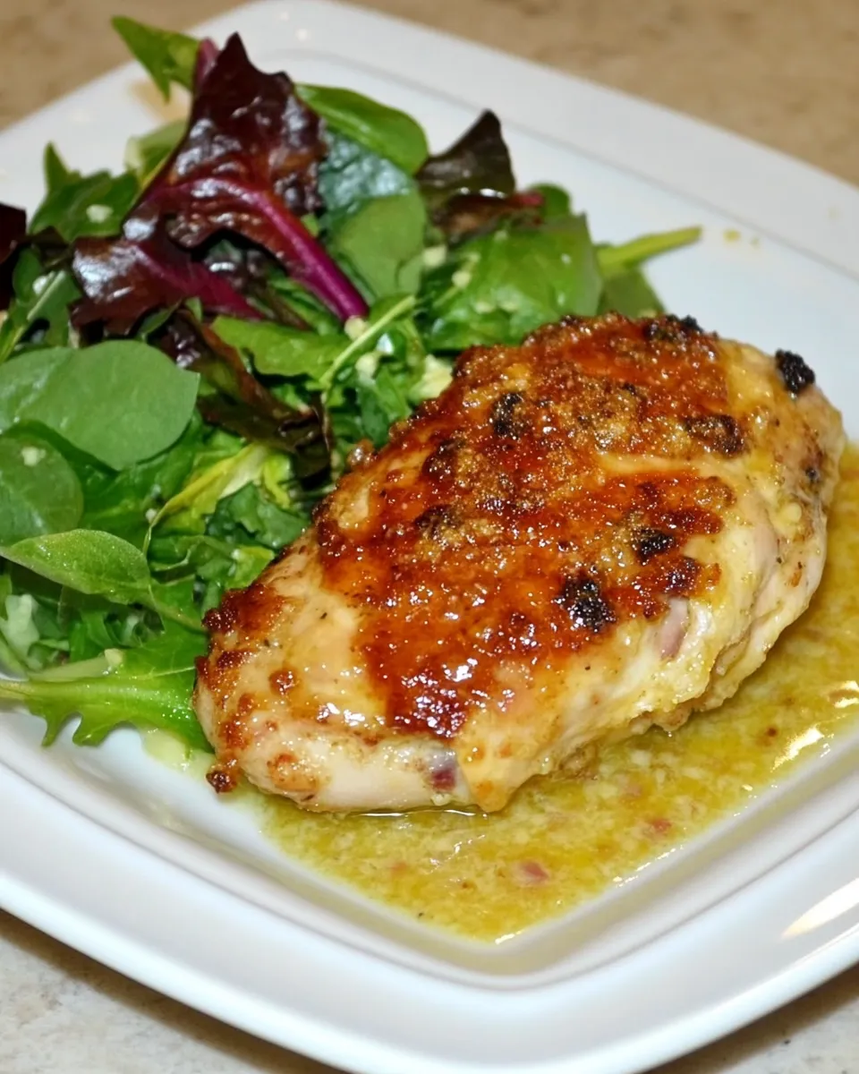 Healthy Pecorino Crusted Chicken with Mixed Baby Greens Salad recipe photo