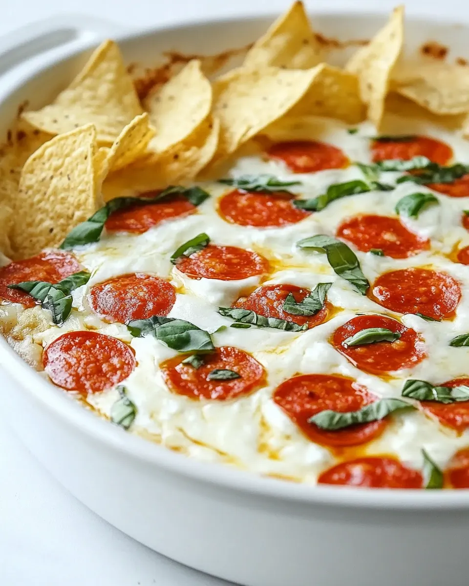 Tasty Pepperoni Ranch Chip Dip shot