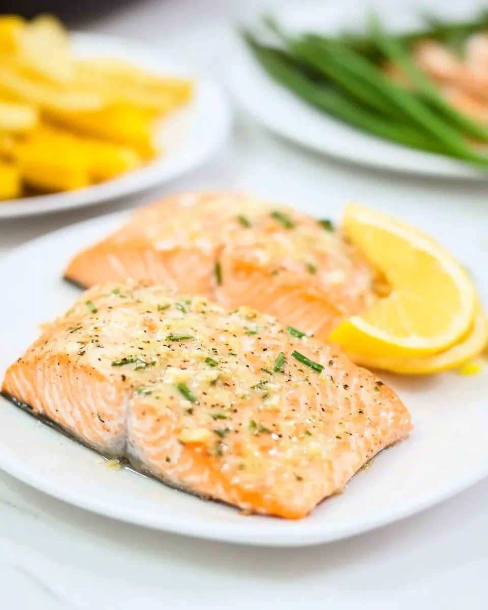 Savory Perfect Air Fryer Salmon Fillet shot