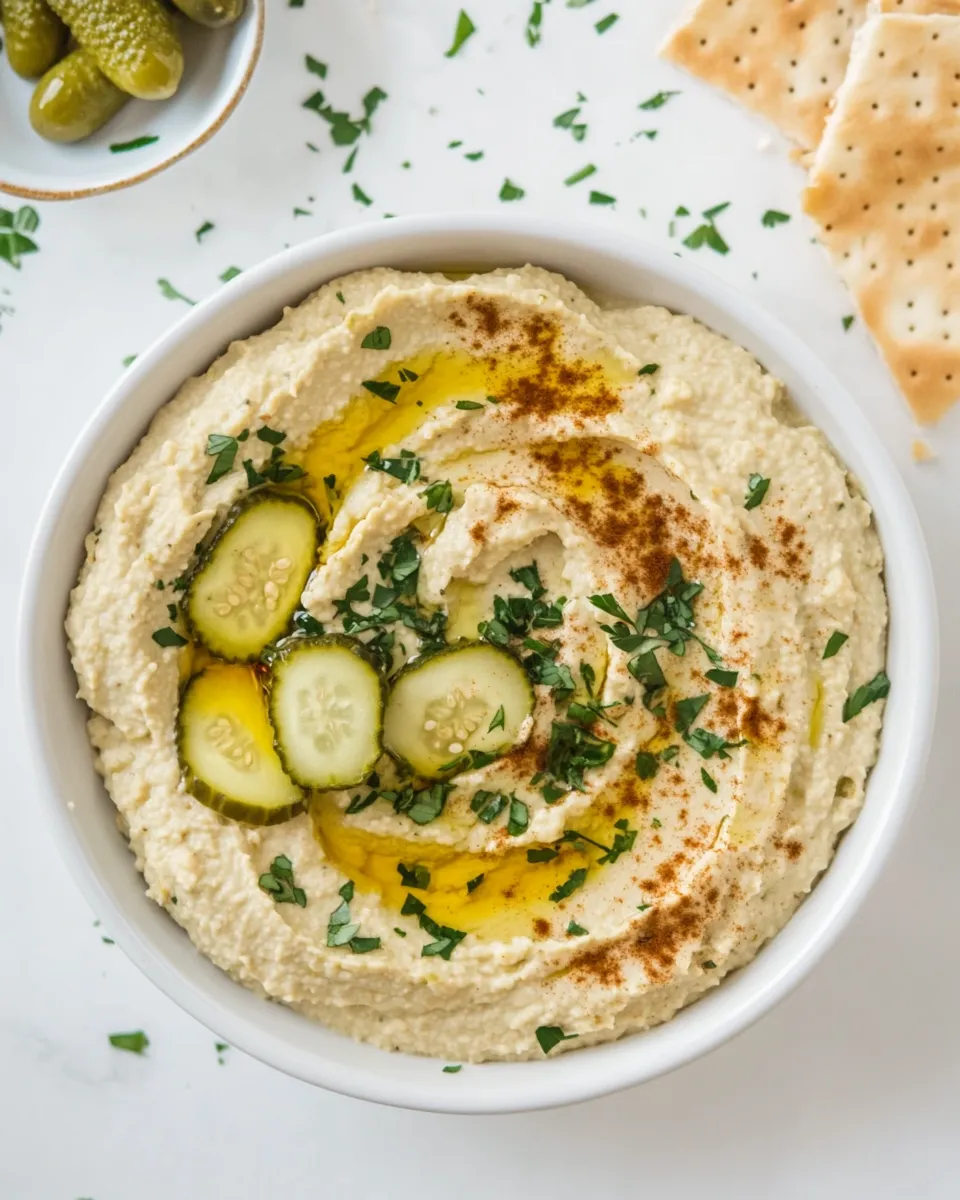 Sweet Pickle Lovers Hummus. photo