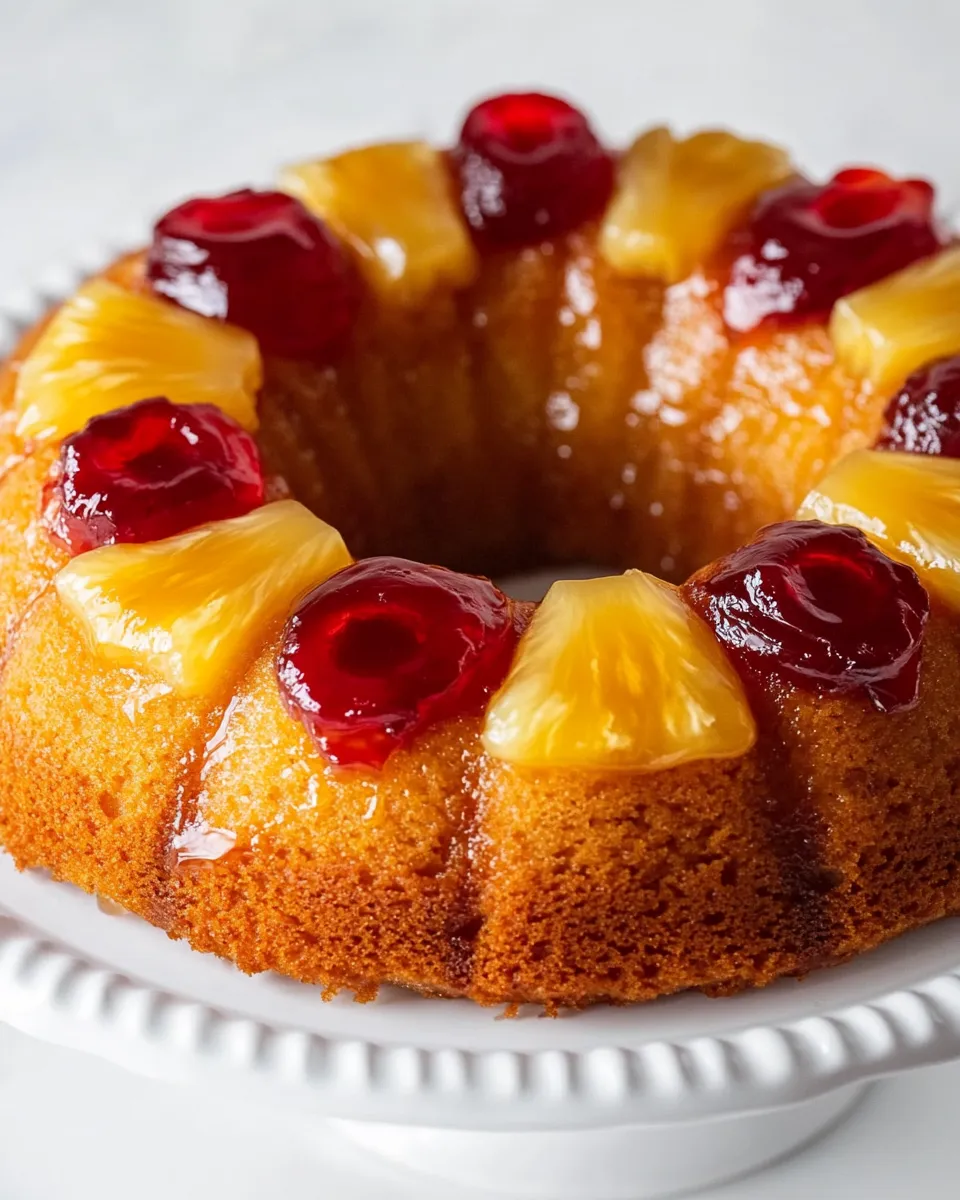 Homemade Pineapple Upside Down Bundt Cake photo
