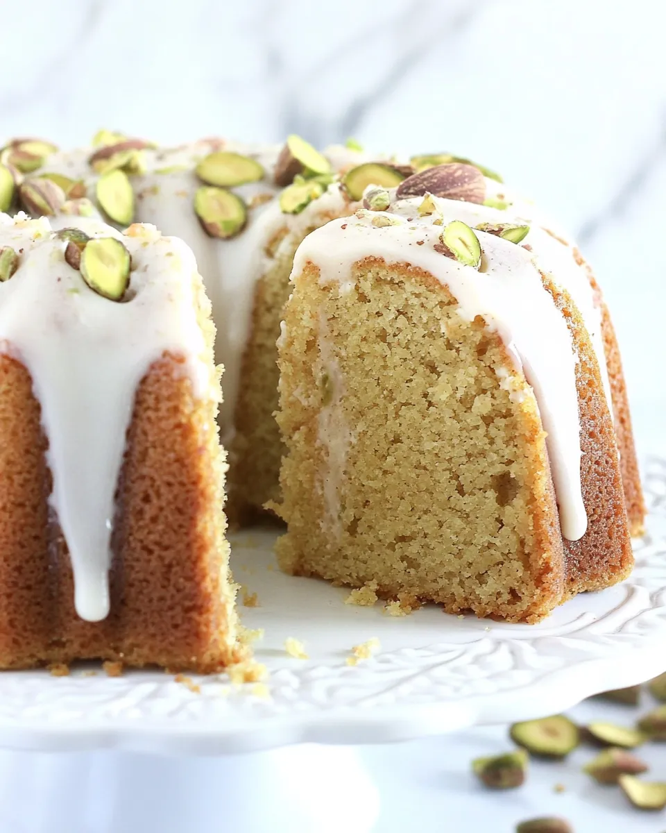 Homemade Pistachio Pound Cake photo