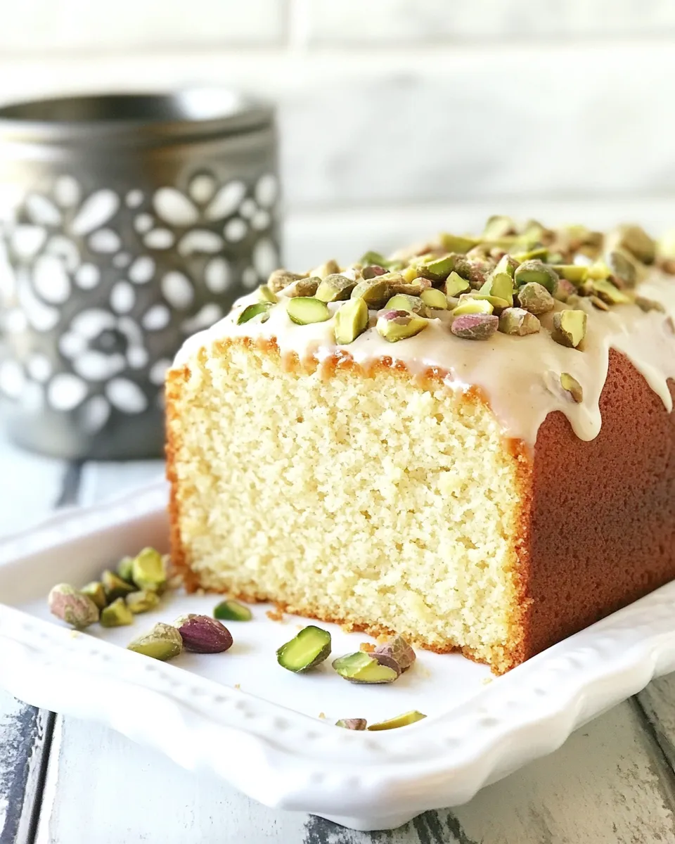 Delicious Pistachio Pound Cake shot