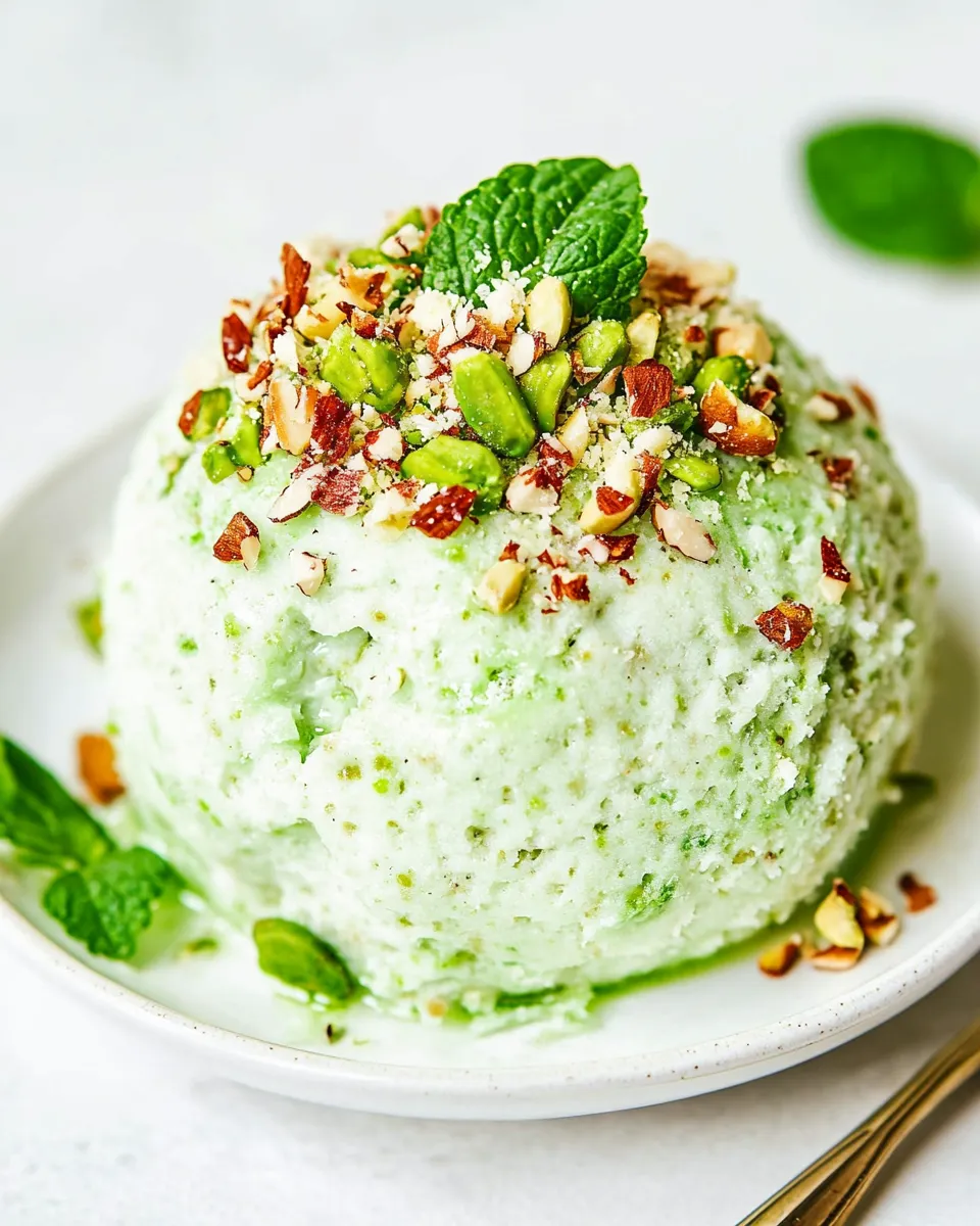 Delicious Pistachio Pudding Salad shot