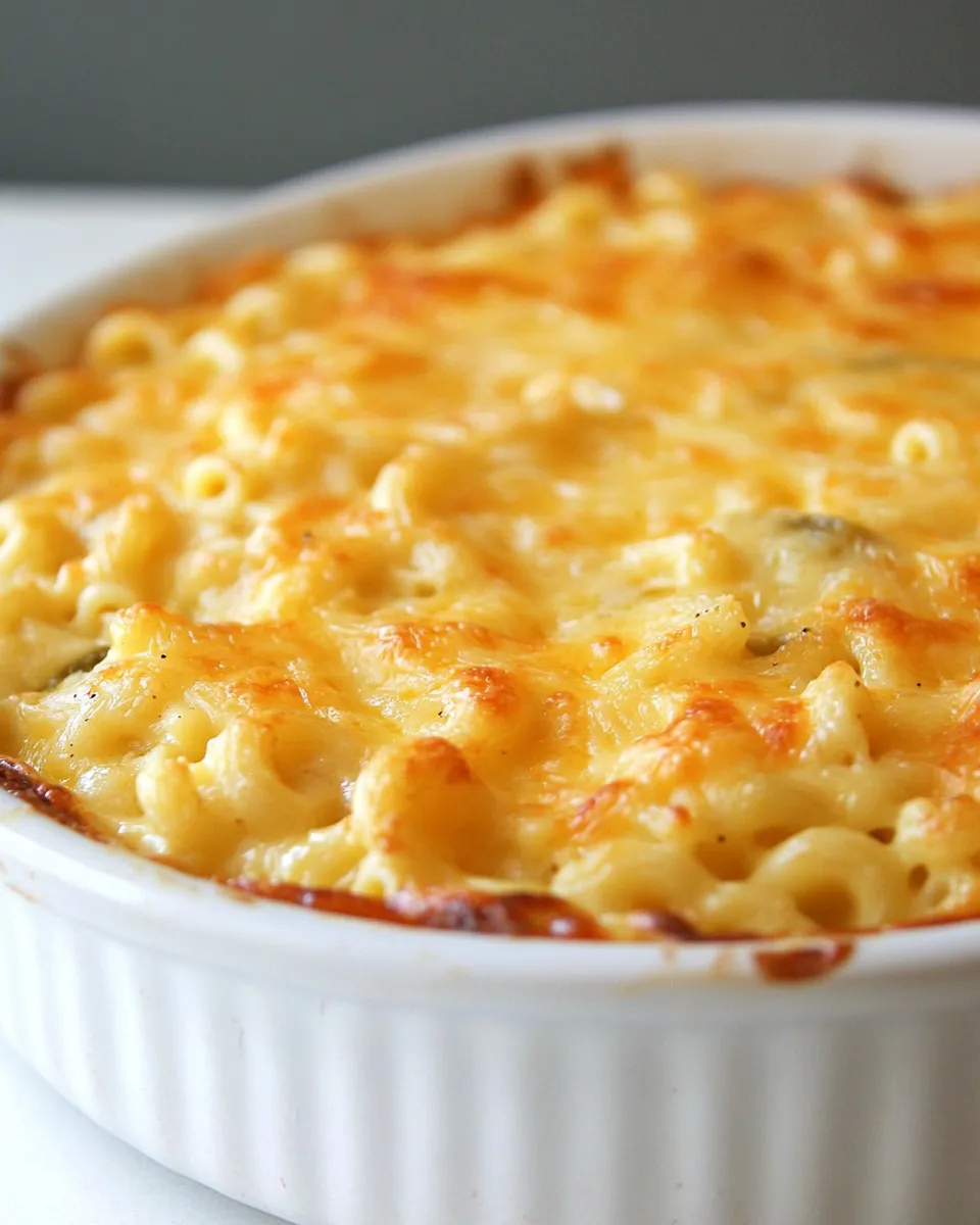 Delicious Poblano Macaroni and Cheese shot