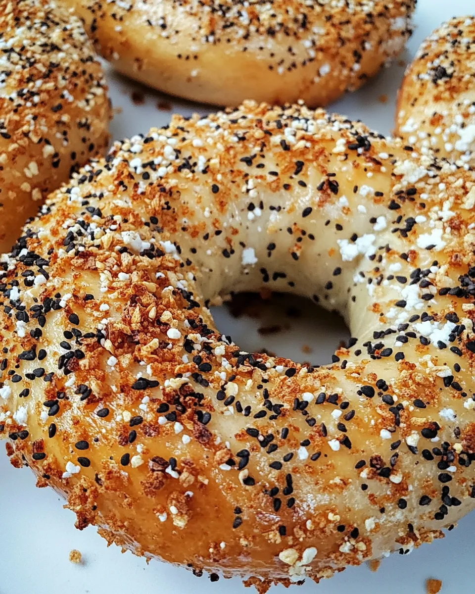 Healthy Protein Bagels with Cottage Cheese shot