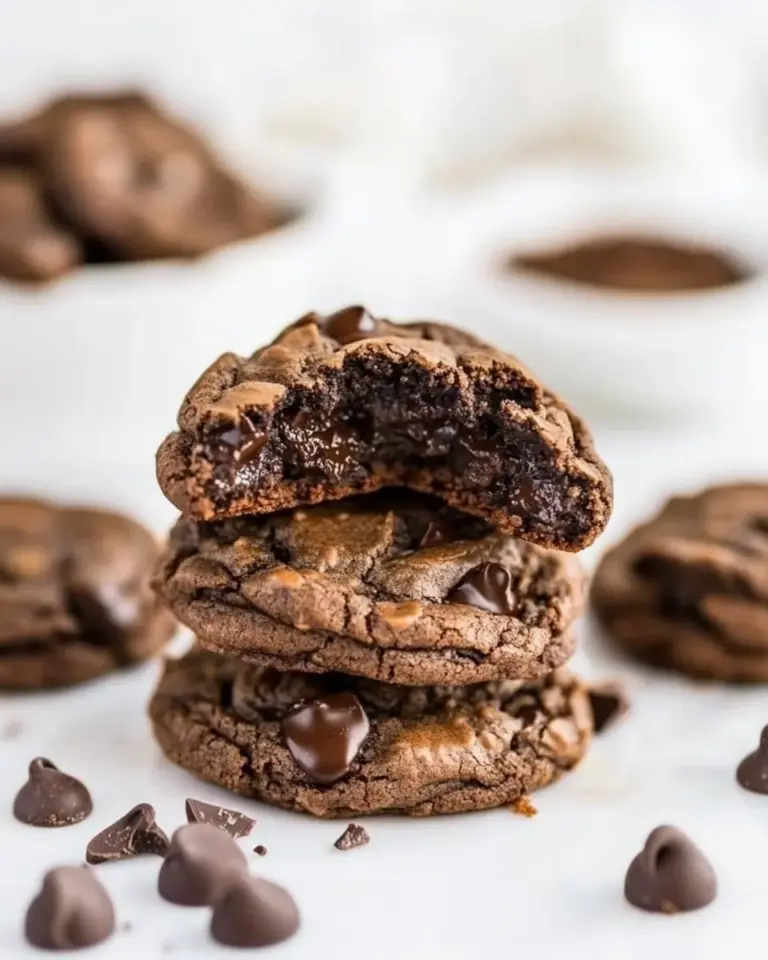 Easy Quadruple Chocolate Soft Fudgy Pudding Cookies photo