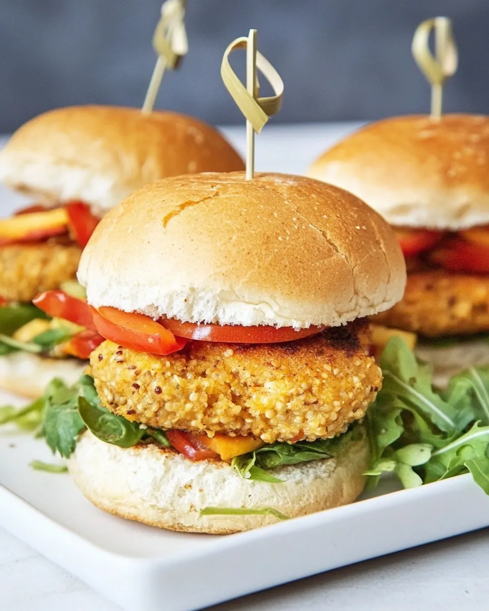 Easy Quinoa and Veggie Sliders recipe photo