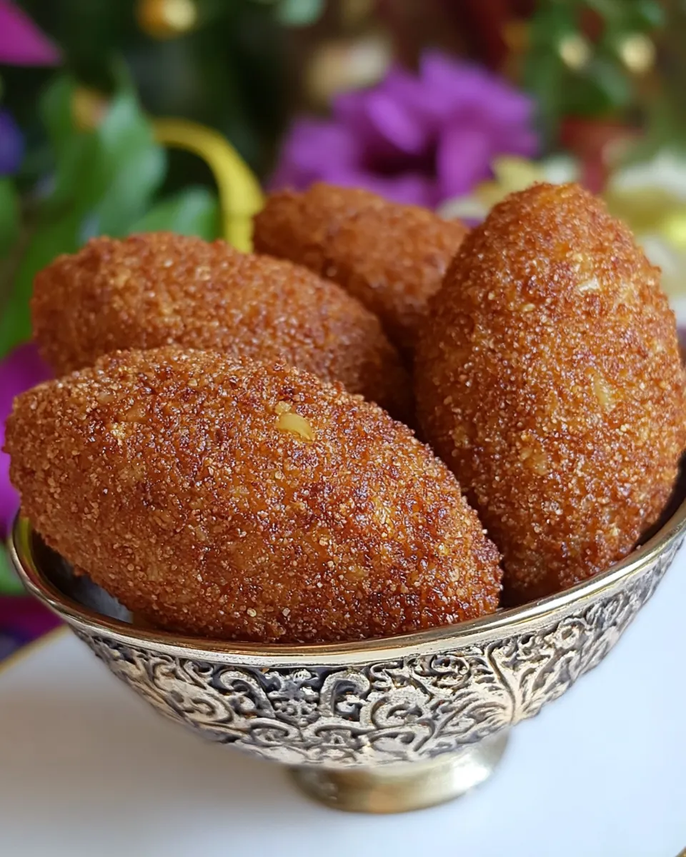 Easy Quipes or Kipes (Dominican Kibbeh) food shot