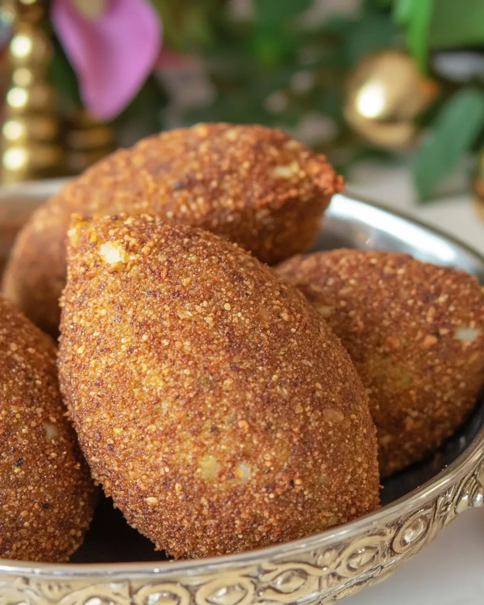 Savory Quipes or Kipes (Dominican Kibbeh) plate image