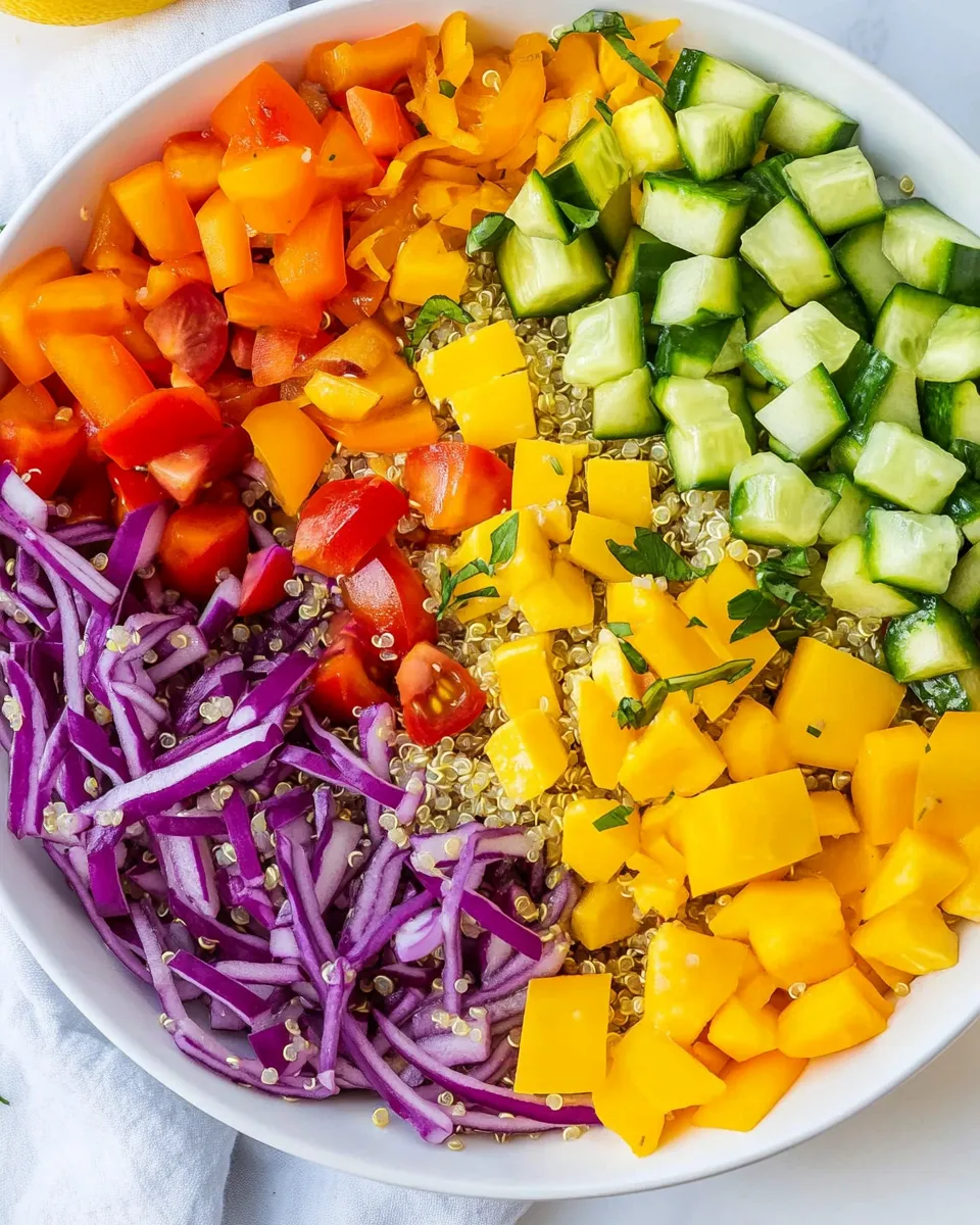 Easy Rainbow Quinoa Salad with Lemon Dressing recipe photo