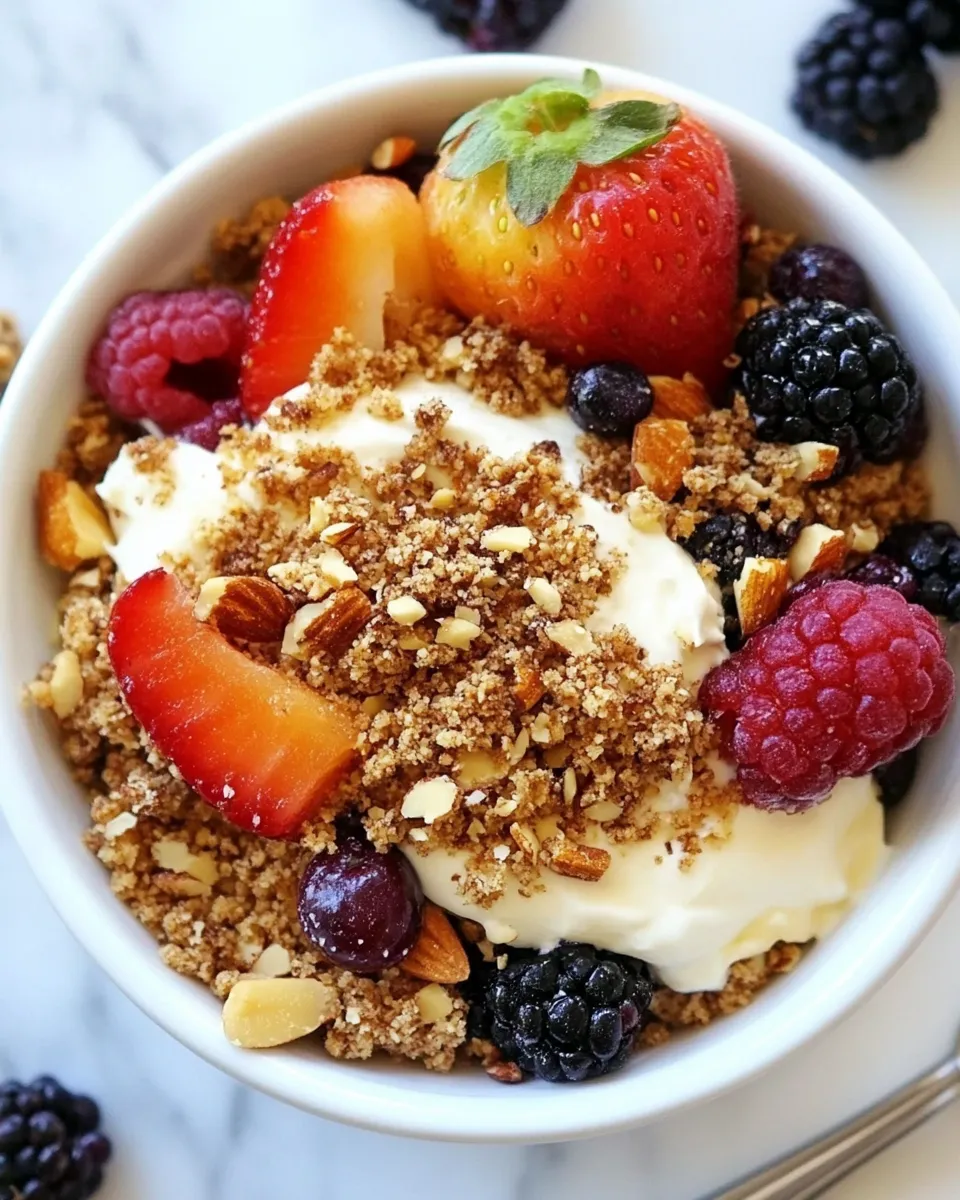 Best Raw Fruit Crumbles with Almond Cream recipe photo