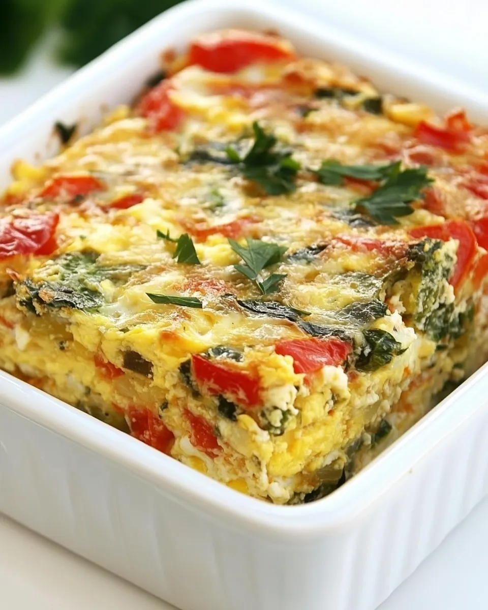 Easy Recipe for Egg Vegetable Casserole shot