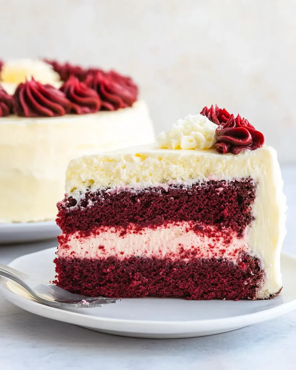 Classic Red Velvet Cake Cheesecake image